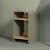 Тумба Из дуба и металла единый размер каштановый LA REDOUTE INTERIEURS X DIZY  фото, kupilegko.ru